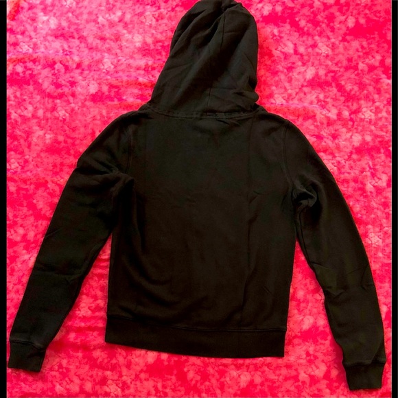 PINK Victoria’s Secret full-zip hooded sweatshirt black size S - Picture 2 of 4